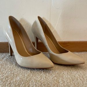 Joe’s Jeans Erika Patent Leather Pump in Bone